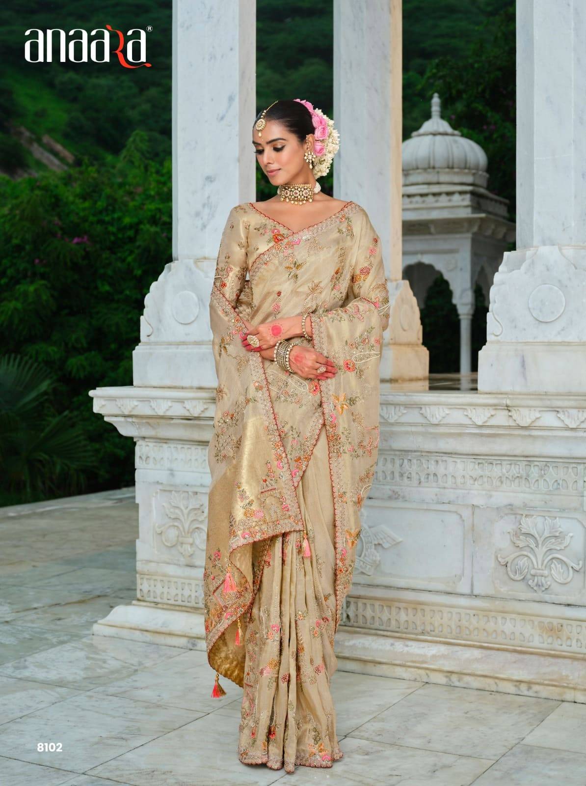 Anaara-8100 Series By Tathastu 8101 to 8111 Series Indian Traditional Bridal Wear Collection Beautiful Stylish Fancy Colorful Party Wear & Occasional Wear Silk Sarees At Wholesale Price